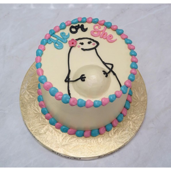 Pregnancy Belly Baby Shower Cake - Gourmet Desserts | NJ Local Bakery