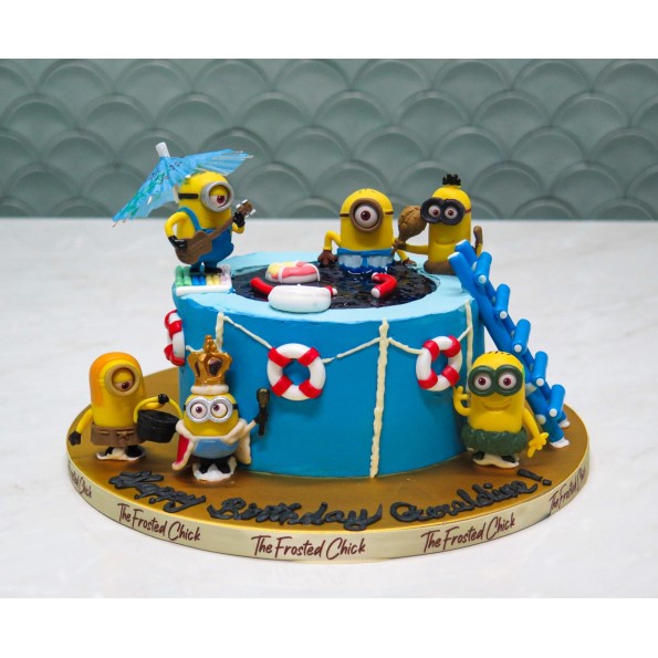 Peterkin Pool Cake | Pool cake, Pool party cakes, Pool birthday cakes