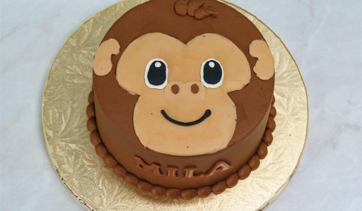 Three Wise Monkeys in a Jungle Birthday Cake
