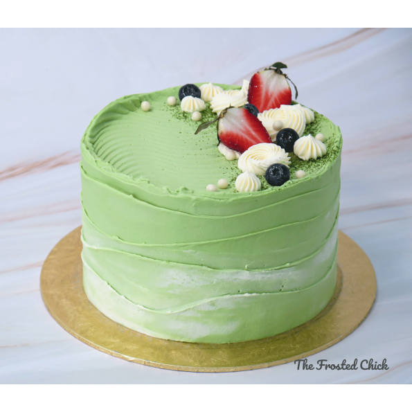 Matcha Strawberry Cake - Teak & Thyme