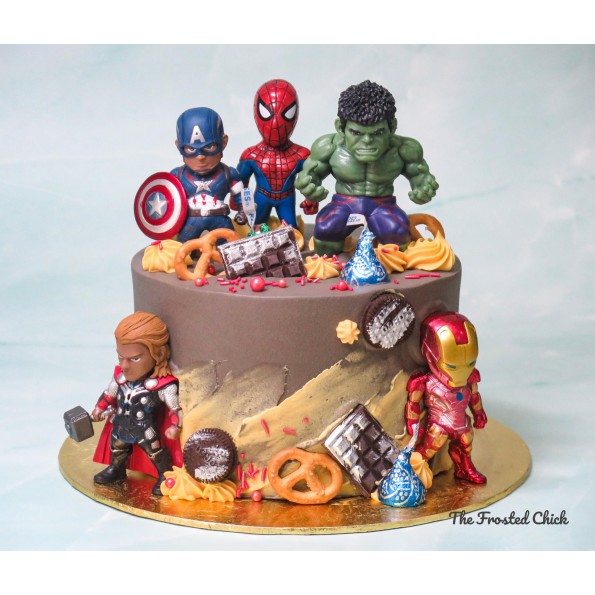 Marvel Double Tier Cake - Creme Castle