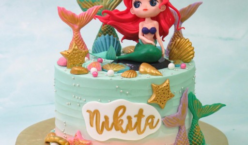 Little Mermaid Birthday Cake for #FondantFriday