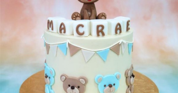 Buy the 1st year blue bear cake for your baby's first birthday. Send this  attractive blue teddy bear birthday cake to your friends and family members  as a gift.