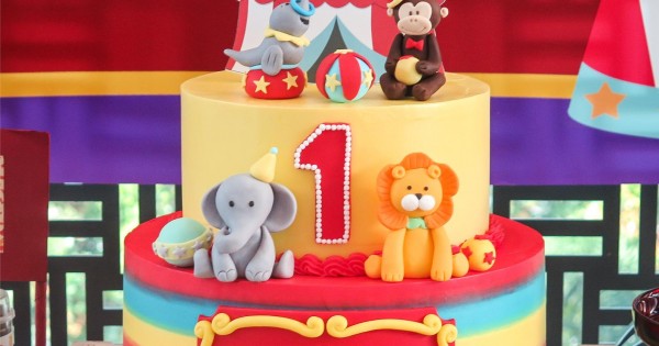 Peach Animal Cake 15. Two Tier Birthday Cakes/ First Birthday Cakes - Cake  Square Chennai | Cake Shop in Chennai