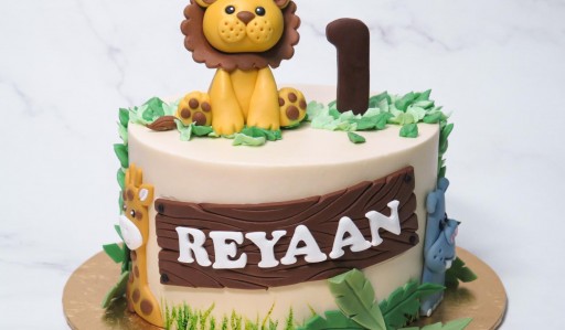 Woodland Animal Cake Decor Happy One 1st Birthday Party Jungle Forest Tiger  Lion Elephant Cake Topper Baby Shower Kids Boy Girl - AliExpress