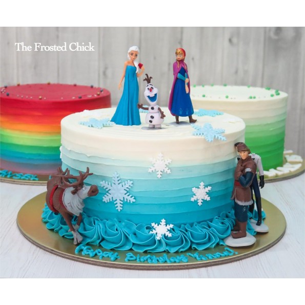 Frozen Themed Buttercream Cake - CakeCentral.com