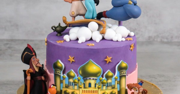 ALADDIN JASMINE HAPPY BIRTHDAY PERSONALISED 7.5 INCH EDIBLE ICING CAKE  TOPPER A043 : Amazon.co.uk: Grocery