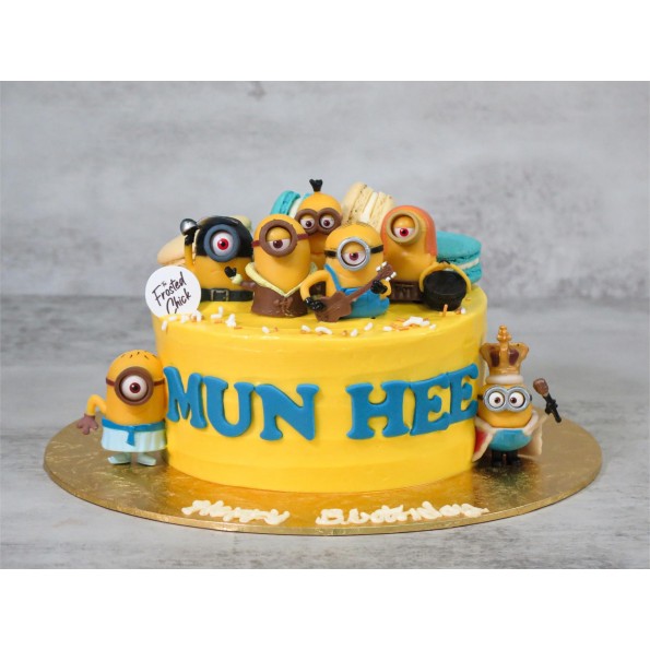 Happy Cake House Melaka - This is a 2D Minion face fondant cake. Pls call  06-2834862 to place ur order ya | Facebook