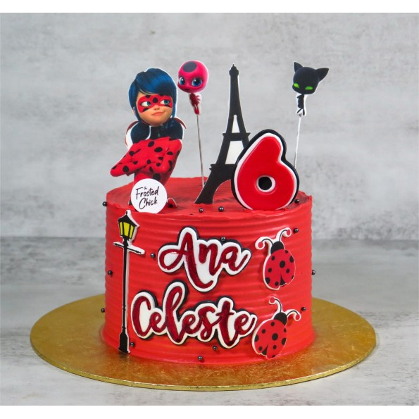 Miraculous Lady Bug Birthday Cake Topper Template Printable DIY | Bobotemp