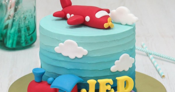 Airplanes Cake - 1119 – Cakes and Memories Bakeshop