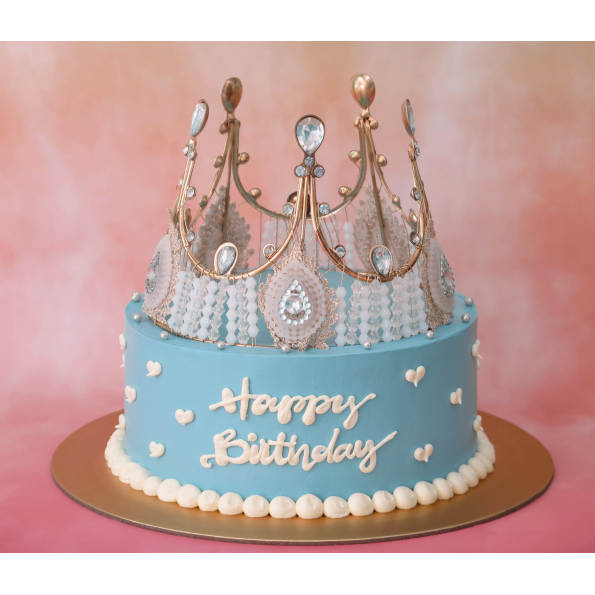 Send king queen birthday photo cake online by GiftJaipur in Rajasthan