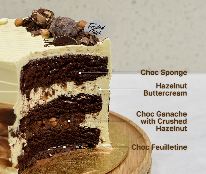 hazelnut praline cake