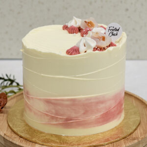 vanilla lychee buttercream cake