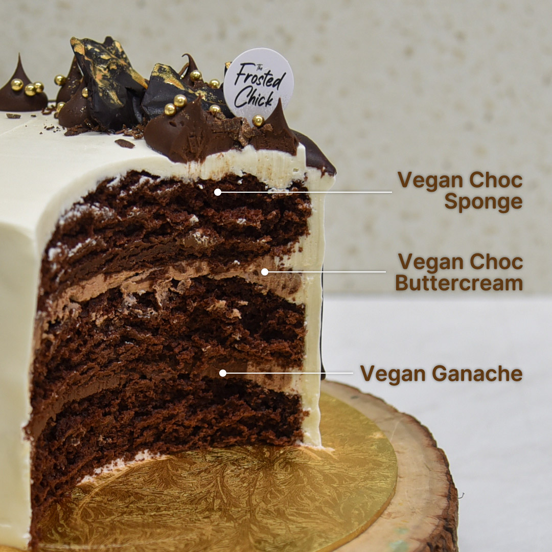 vegan choc cake slice