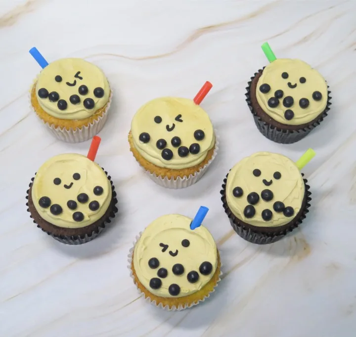 Bubble Tea Cupcakes