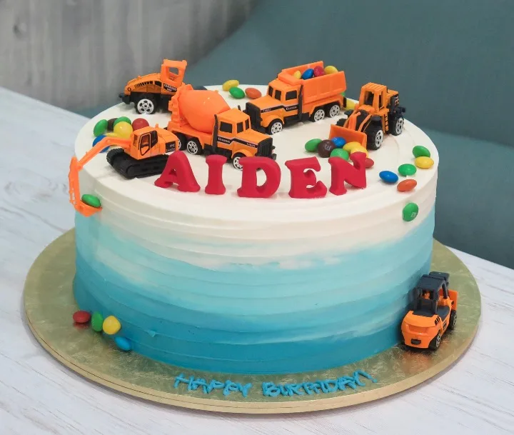 M&M's Construction Site Cake