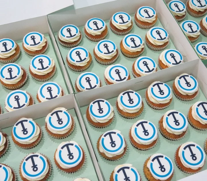Printed Icing Logo Cupcake