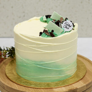 mint choc chip buttercream cake