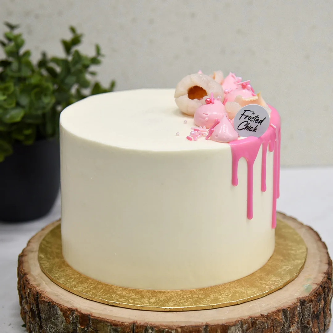 Vegan Vanilla Lychee Cake