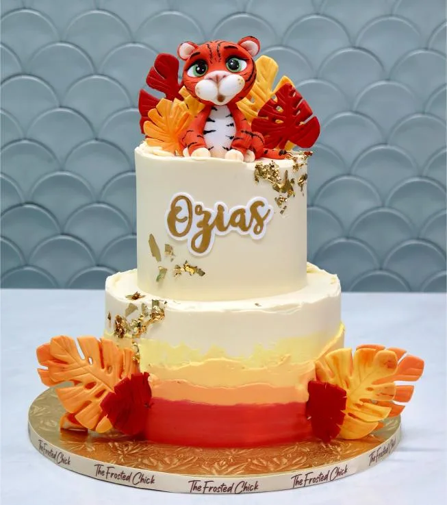 Wild Tiger Sunset Cake