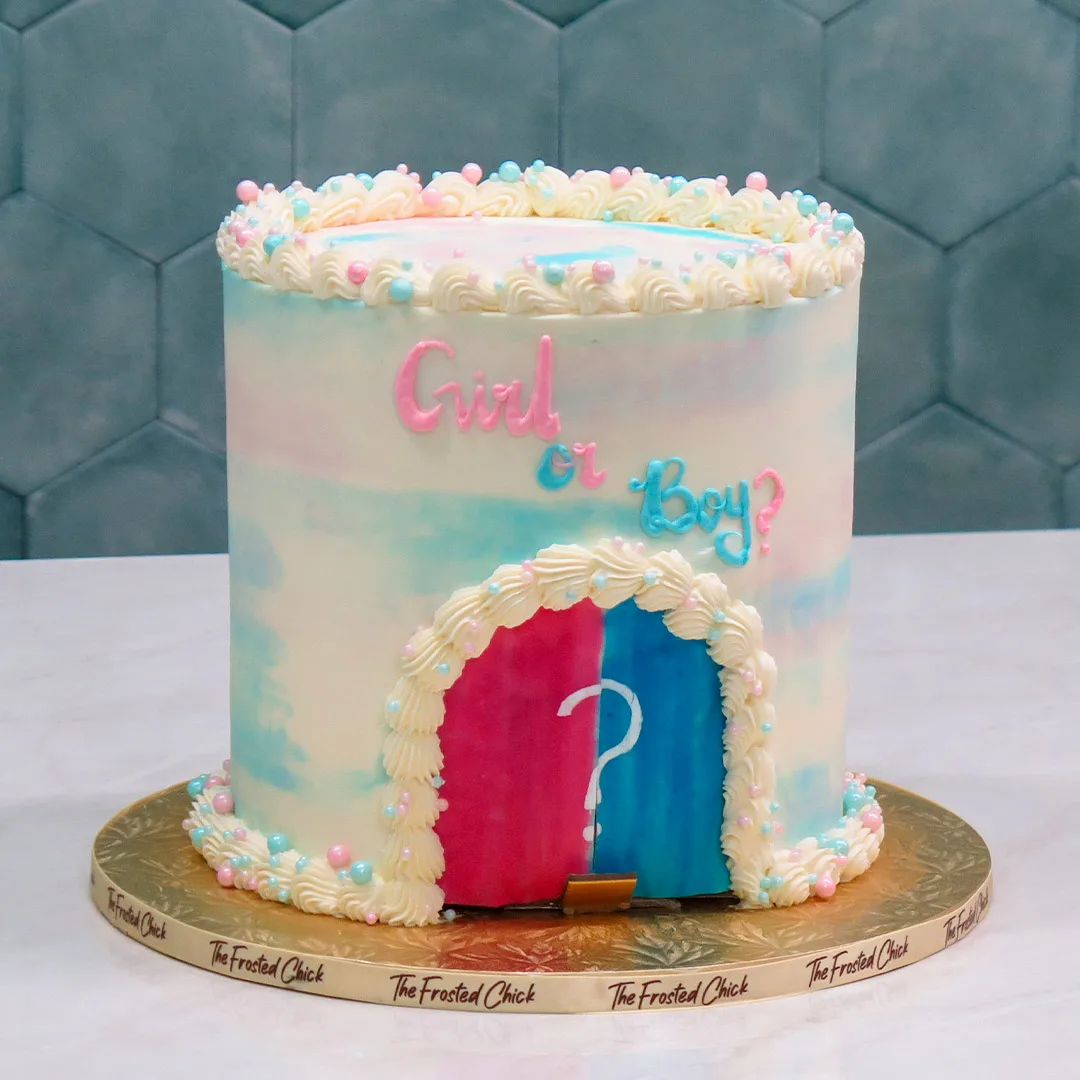 Gender Reveal Pull Out Cake