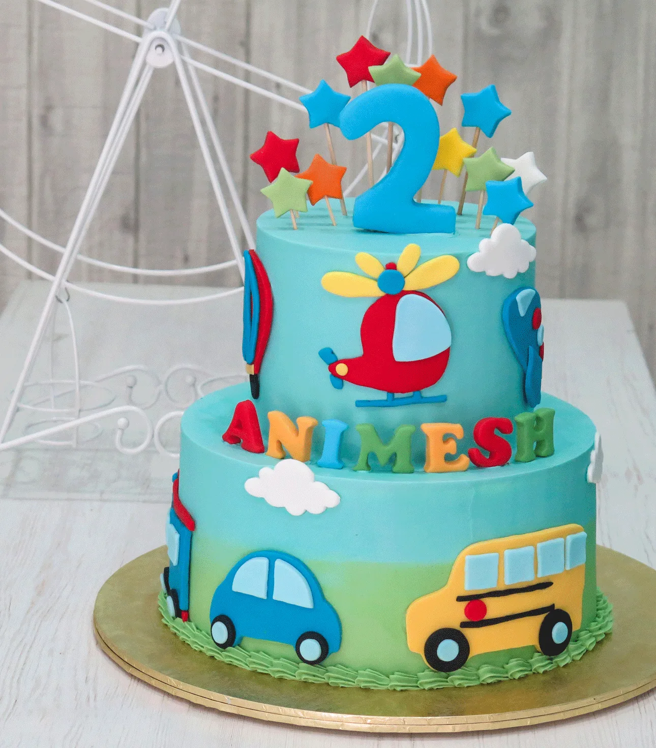 Air & Land Transport Cake