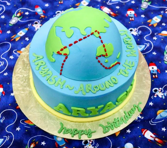 Around The World Globe Cake