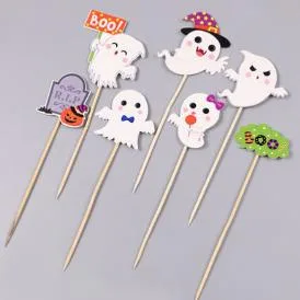 Halloween Ghost Cupcake Topper Set