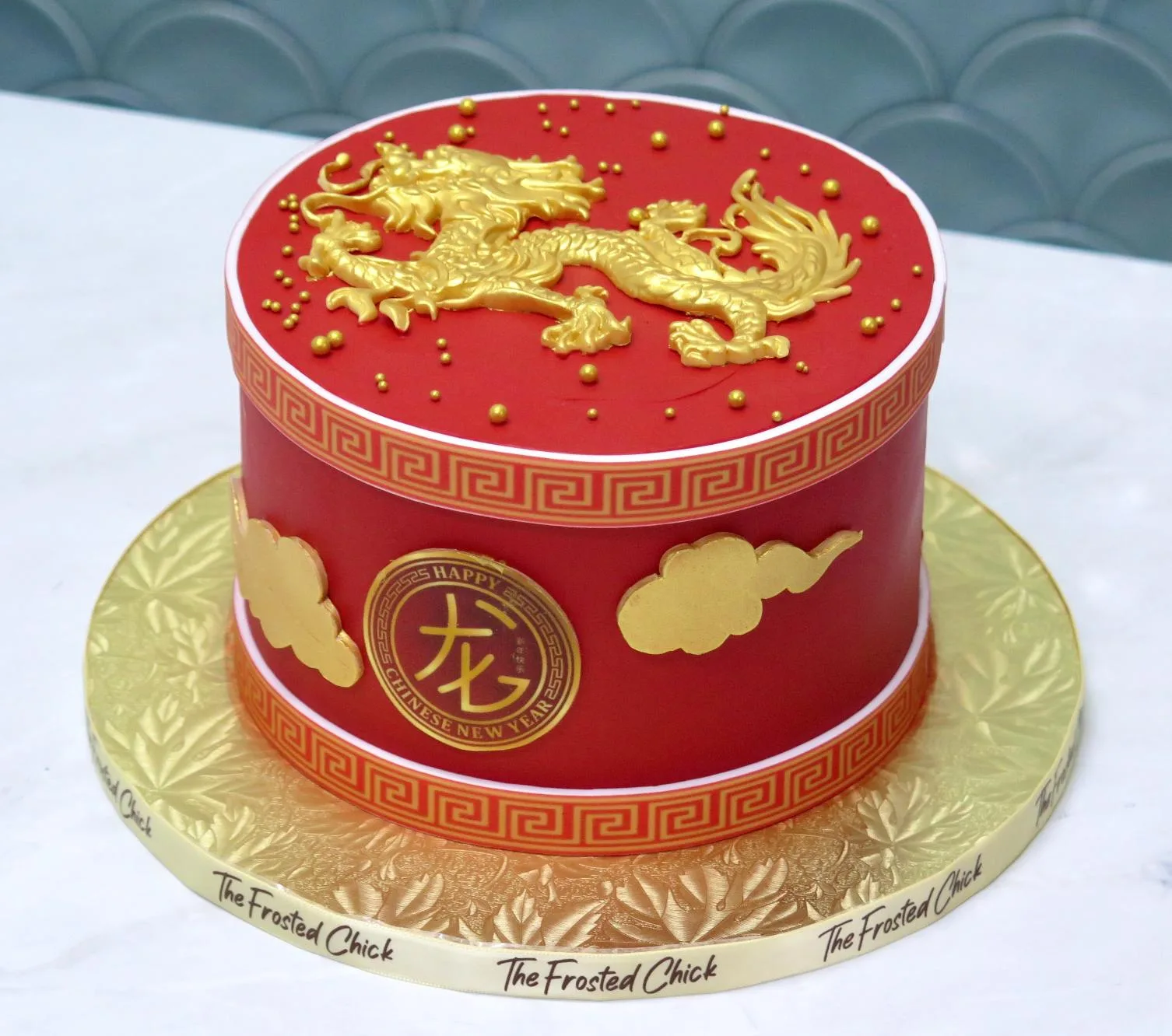 Golden Dragon Cake