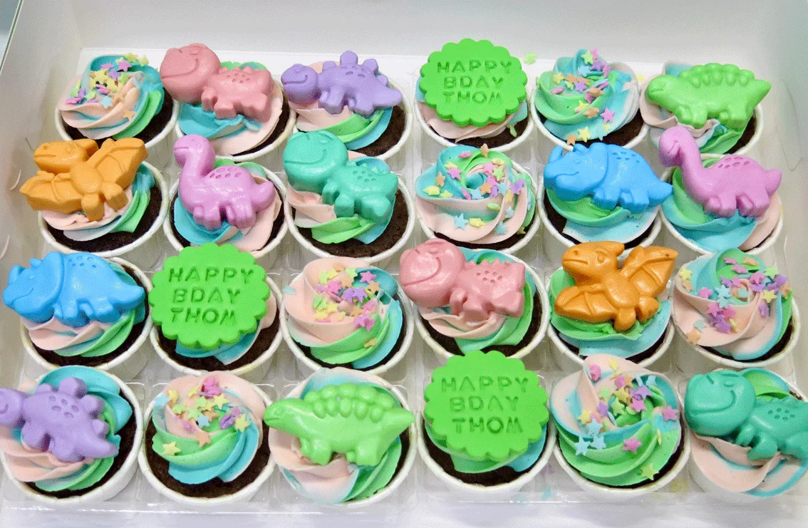 Dinosaur Mini Cupcakes (Per 2 Dozen)