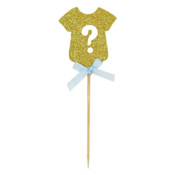 Gender Reveal Cupcake Topper Set