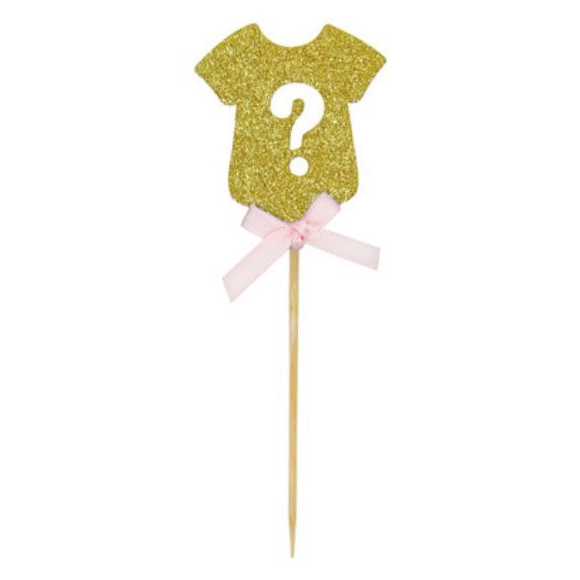 Gender Reveal Cupcake Topper Set