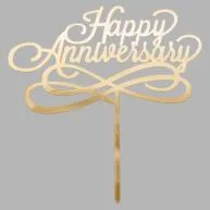 Happy Anniversary Acrylic Cake Topper
