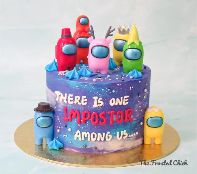 Among Us Impostor Galaxy Cake