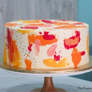 Minimalist Abstract Painted Cake