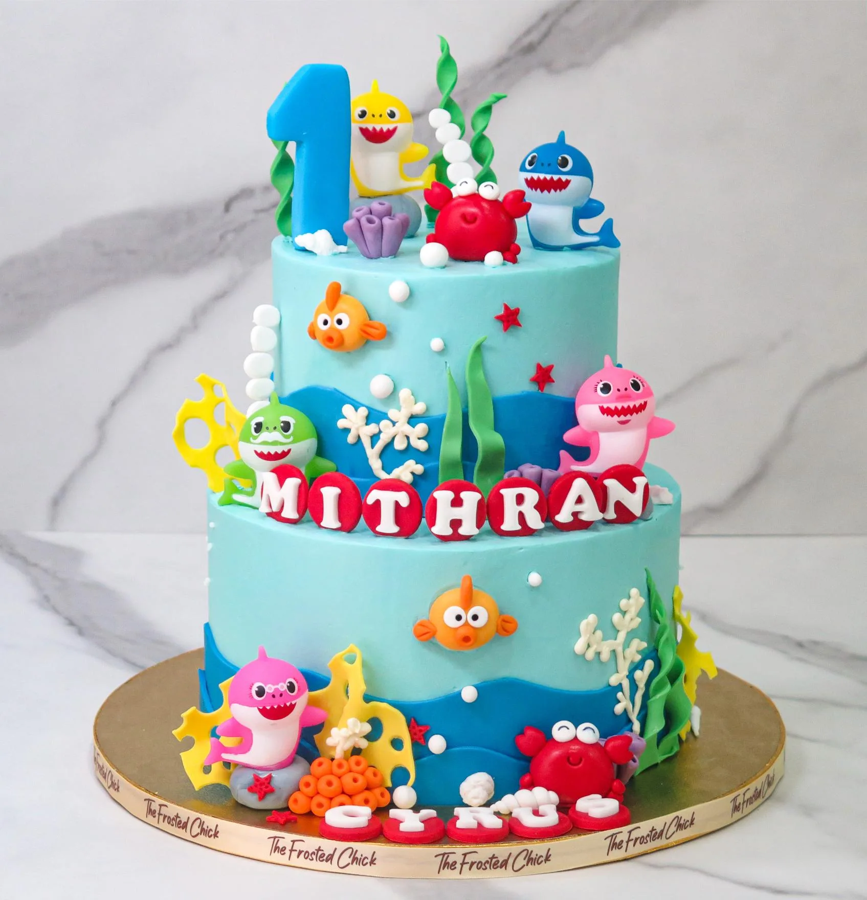 Underwater Baby Shark Cake