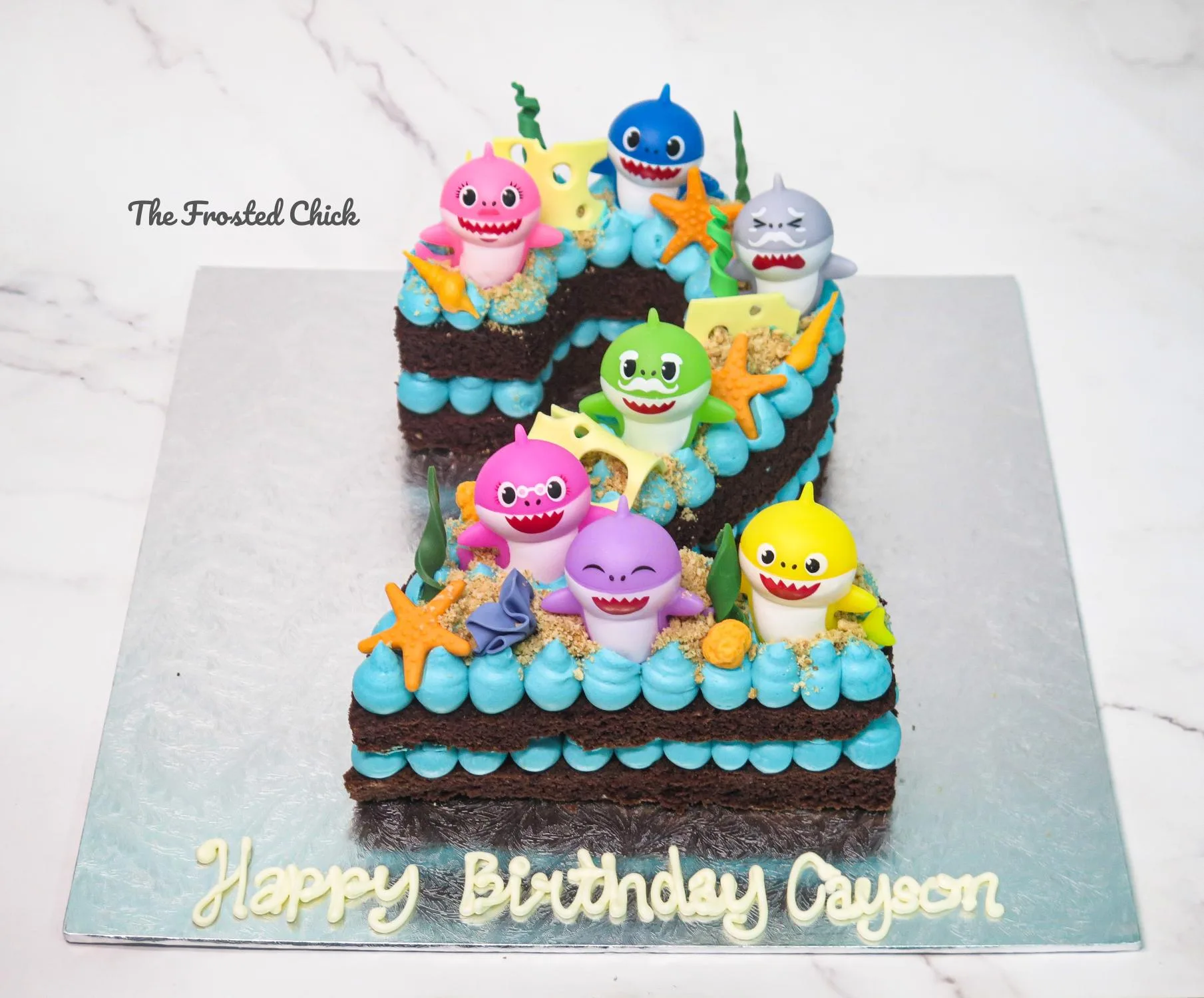 Baby Shark Number Cake