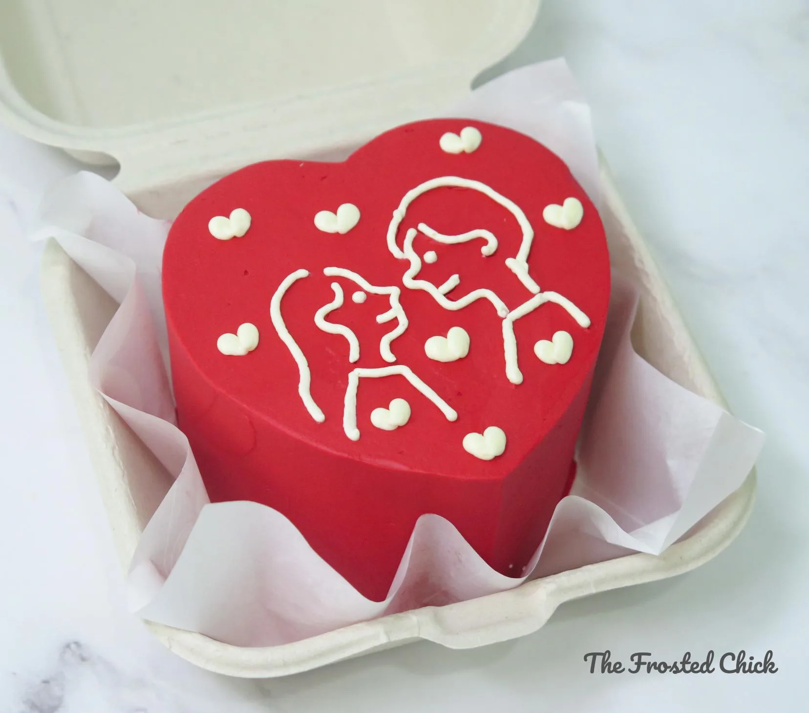Love Couple Heart Bento Cake