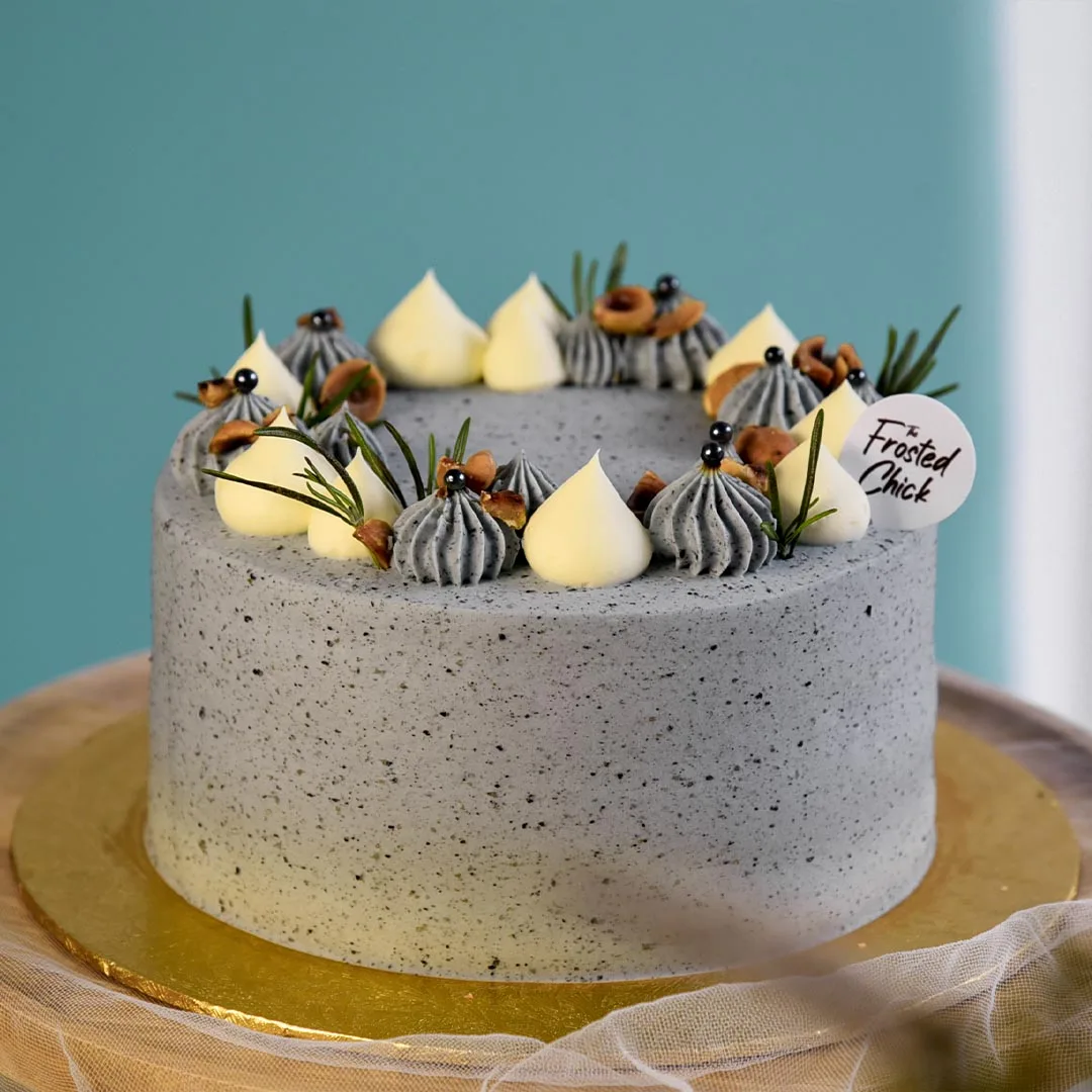 Black Sesame Soya Fresh Cream Cake