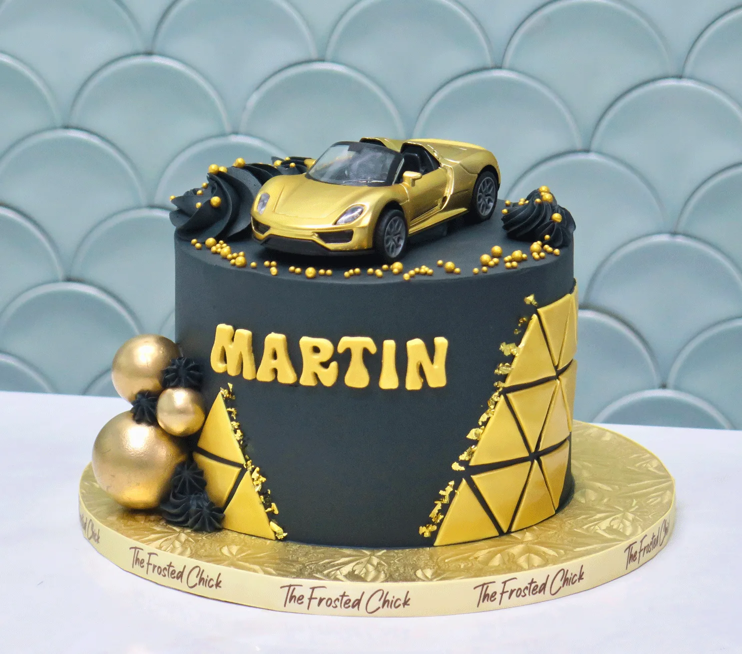 Gold Car Cake