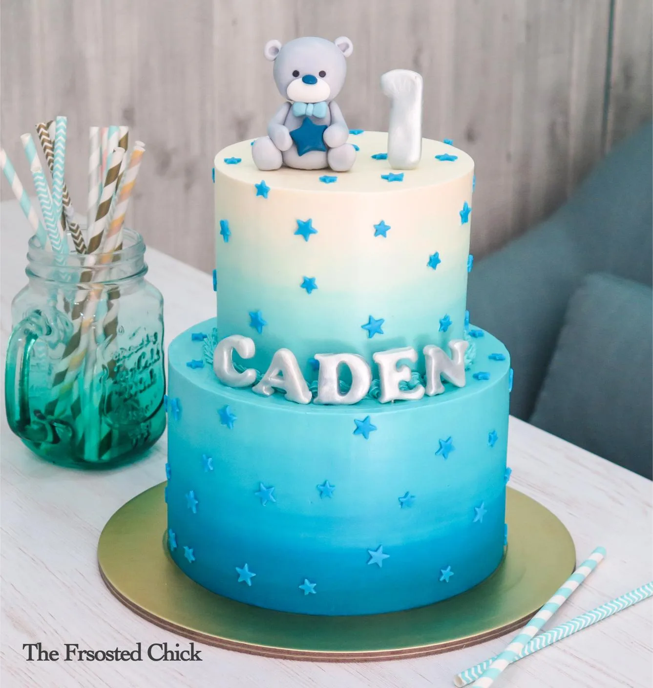 Baby Bear Ombre Cake