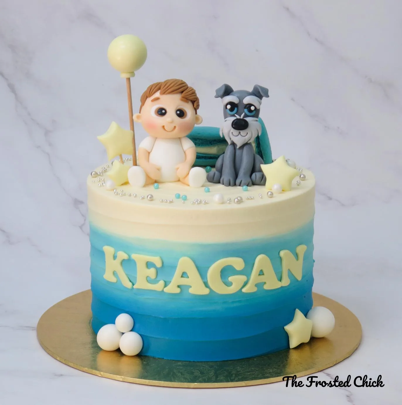 Little Baby Boy & Dog Cake