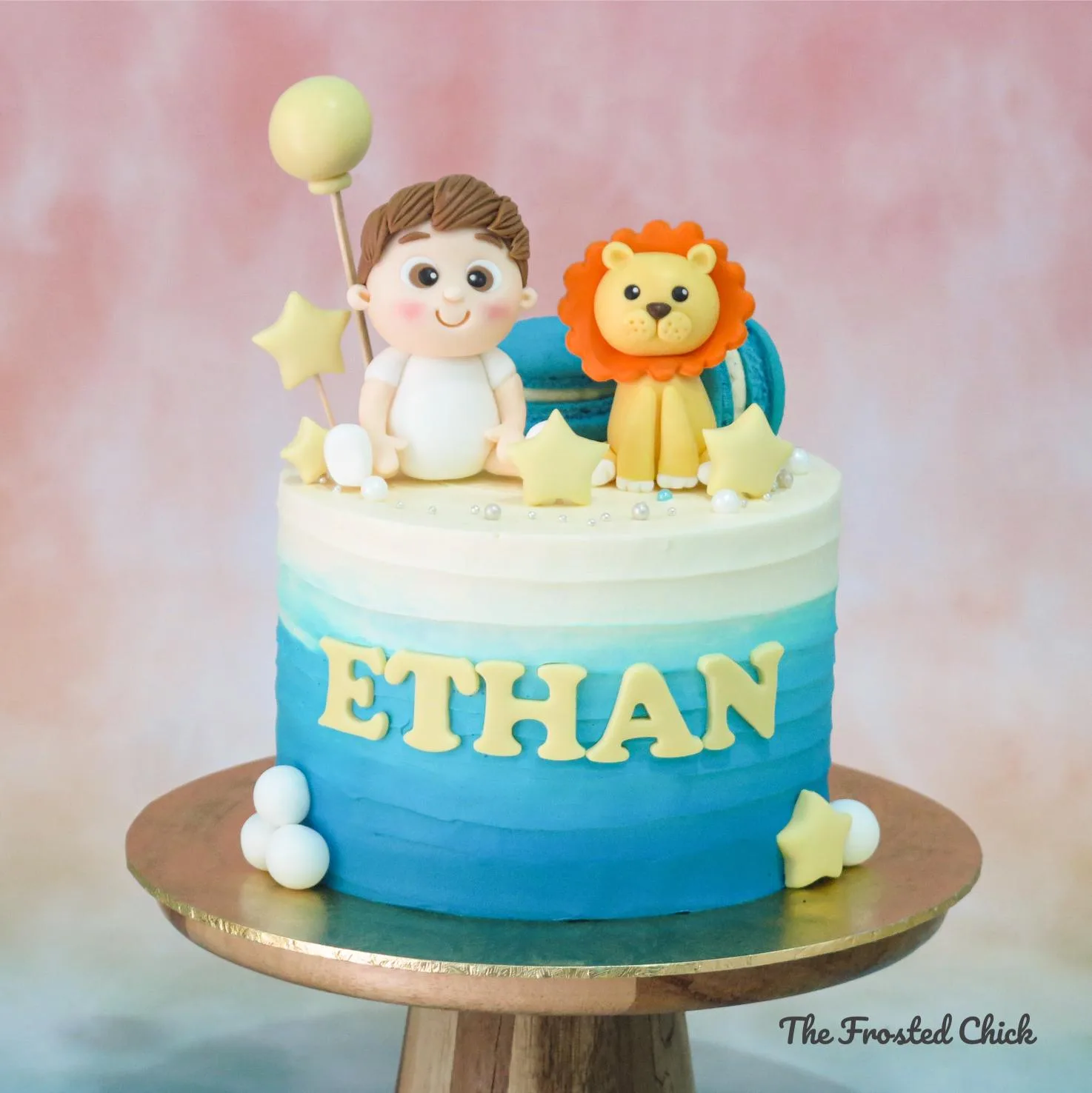 Little Baby Boy & Lion Cake
