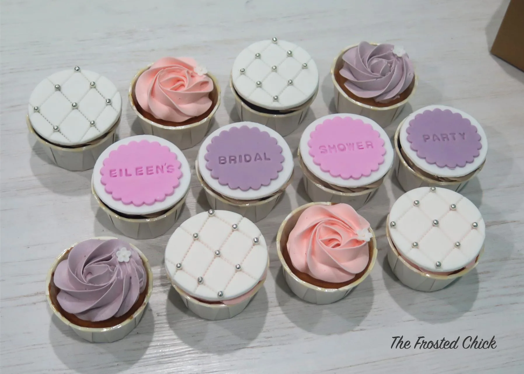 Quilt + Rosette Cupcakes