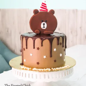 Brown Bear Drip Cake