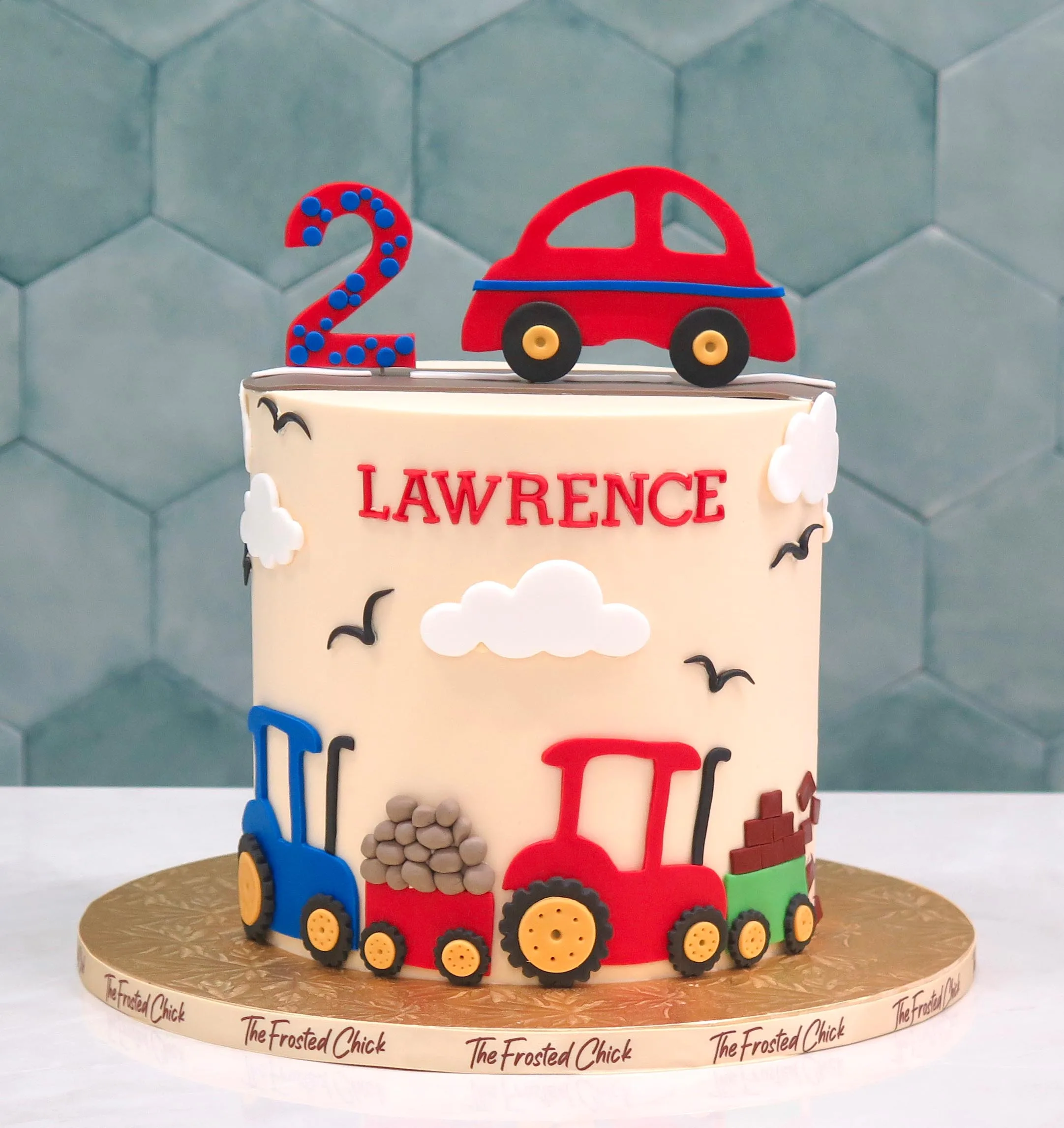 Cars x Tractors Cake