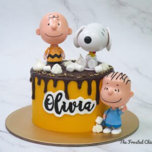 Charlie Brown, Snoopy & Linus Drip Cake