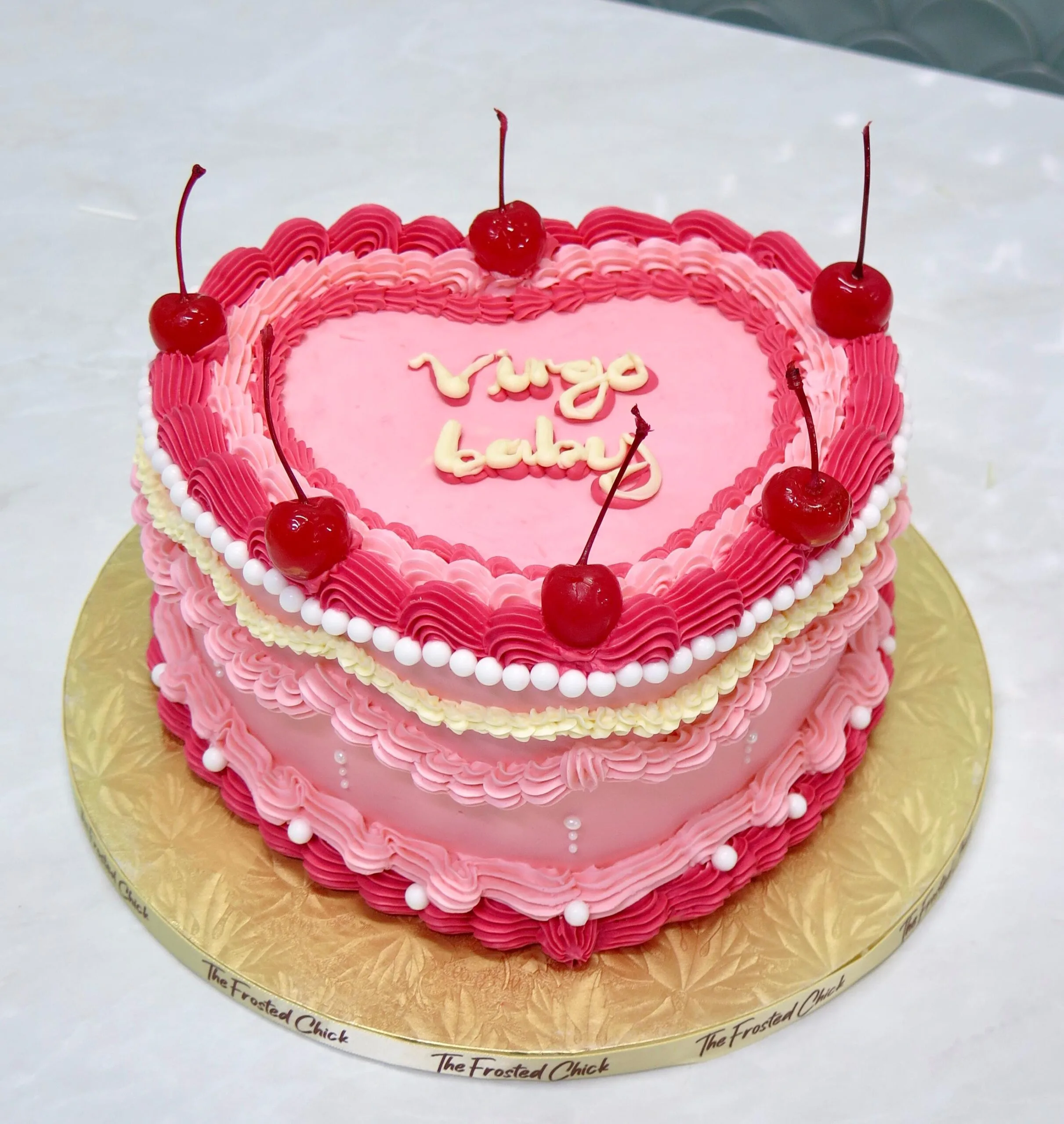 Horoscope Vintage Heart Shaped Cake