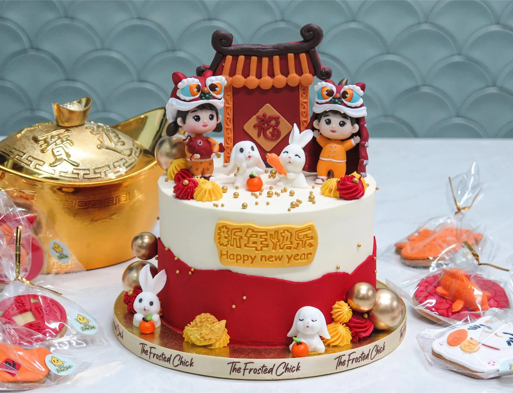 Chinese New Year Bunnies Cake