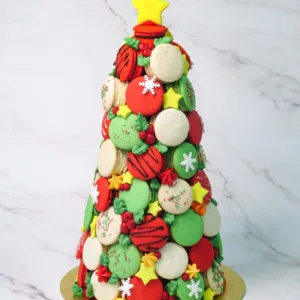 Christmas Macaron Tower